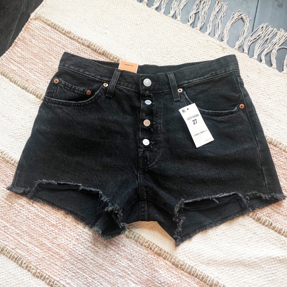 levis 501 button fly shorts